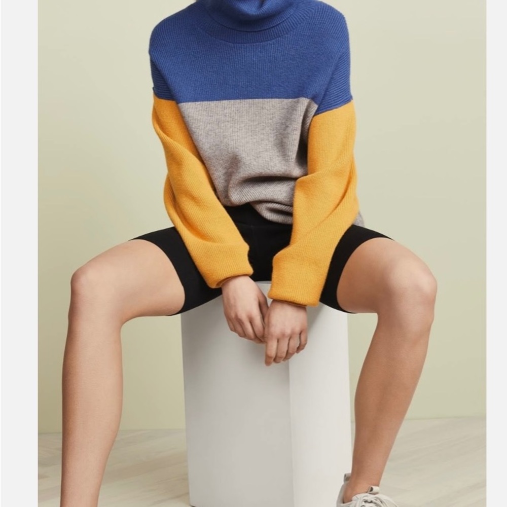 Free People Softly Structured Color Block Sweater… - image 1